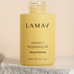 LAMAV Vitamin C Brightening Oil label close up