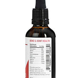 A dark amber dropper bottle labeled Nature's Help D3 and K2 - Bone & Heart Health, featuring Vitamin D3 and K2 for bone health and calcium absorption. The white label shows nutritional info and manufacturer details; black screw cap includes a built-in dropper.