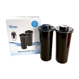 The Waters Co Waterman Black Twin Pack with two black replacement filter cartridges for the Waterman 600ml portable filter.