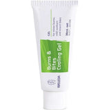 Weleda Burns & Bites Cooling Gel 36ml comes in a white tube with a green label, formulated to soothe minor burns, mild sunburn, and insect bites.