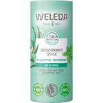 Weleda deodorant stick on a white background