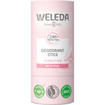 Weleda deodorant stick on a white background