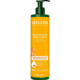 Weleda Regenerating Body Lotion Sea Buckthorn 250ml—nourish your skin with this yellow pump bottle for naturally radiant results.
