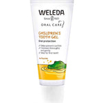 Weleda children's tooth gel tube on a white background