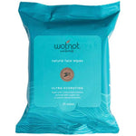 Wotnot Natural Face Wipes Ultra-Hydrating 25 pack in teal packaging on a white background