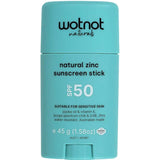 Wotnot Natural Zinc Sunscreen Stick SPF50
