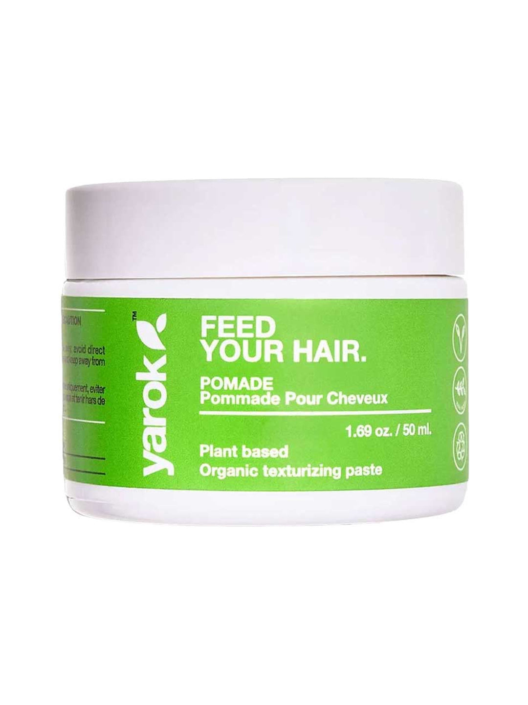 Yarok Feed Your Do Styling Pomade 50ml closed white jar with green label on a white background