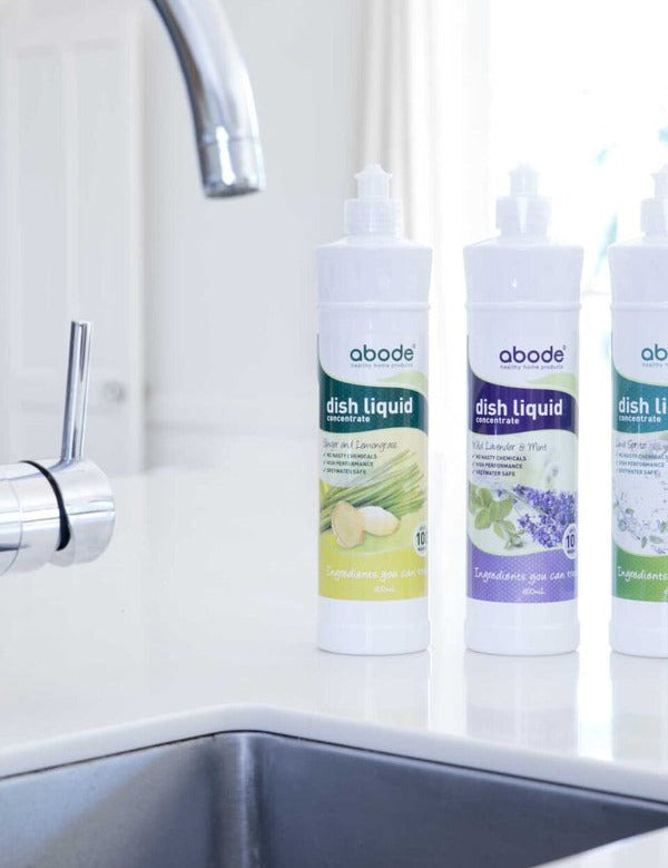 Abode Dishwashing Liquid Zero in an official Abode lifestyle setting