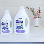 Abode Laundry Liquid Lavender and Mint on a washing machine