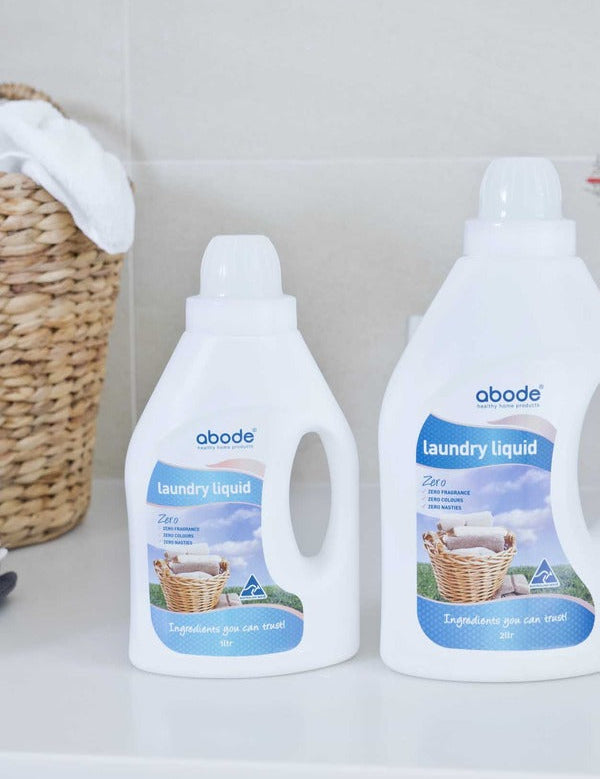 Abode Laundry Liquid Zero - Fragrance Free in an official Abode lifestyle setting