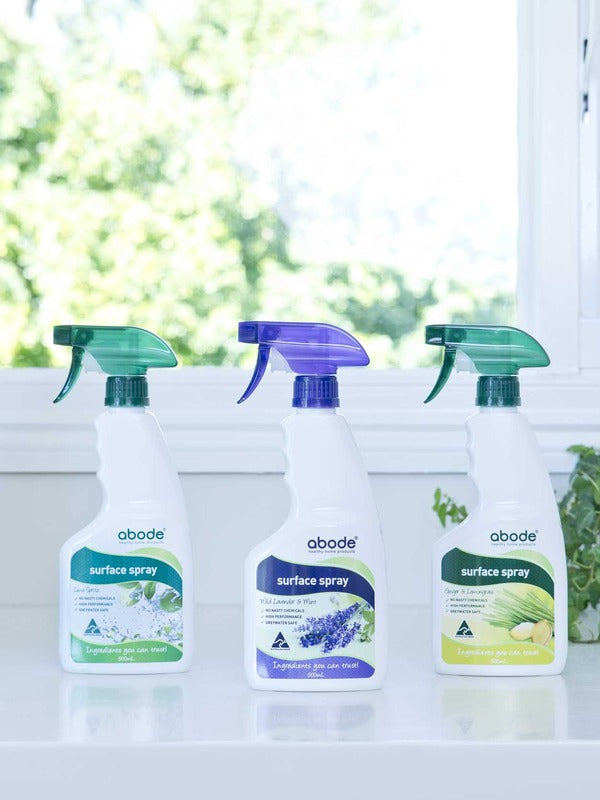 Abode Surface Cleaner Lime Spritz in an official Abode lifestyle setting