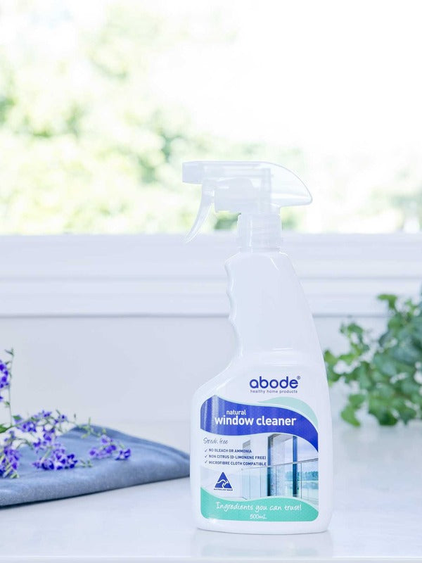 Abode Natural Window Cleaner in an official Abode lifestyle setting