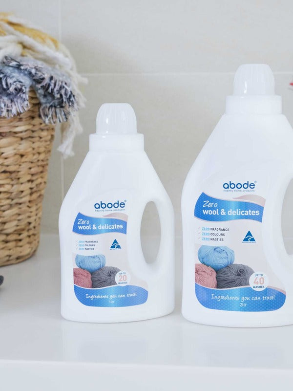 Abode Wool & Delicates Laundry Liquid Zero - Fragrance Free in an official Abode lifestyle setting