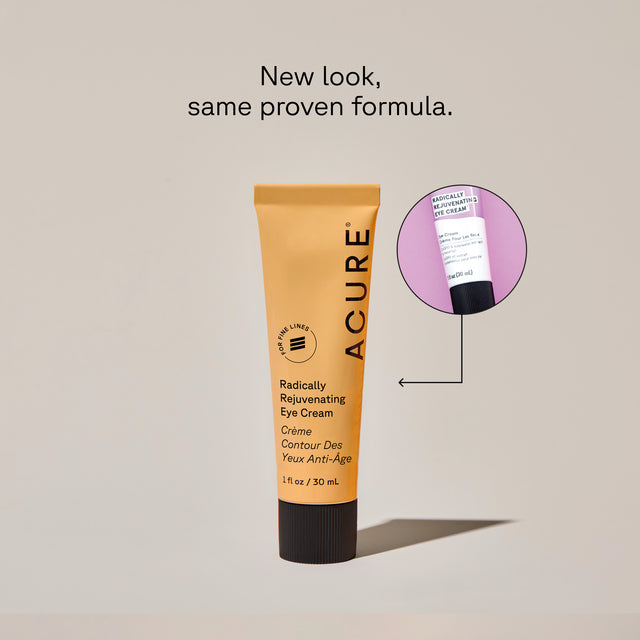 ACURE Radically Rejuvenating Eye Cream official packaging comparison
