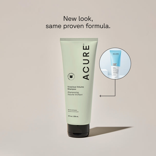 ACURE Vivacious Volume Shampoo official packaging comparison