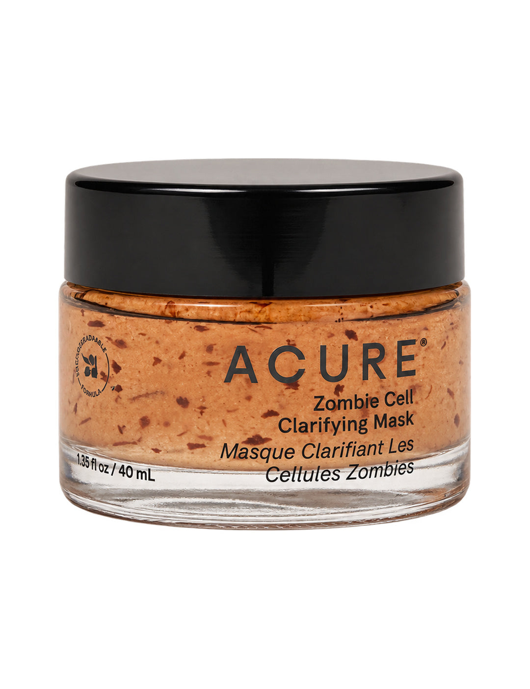 Acure Zombie Cell Clarifying Mask 40ml front image matched exactly to the supplied tubs PSD