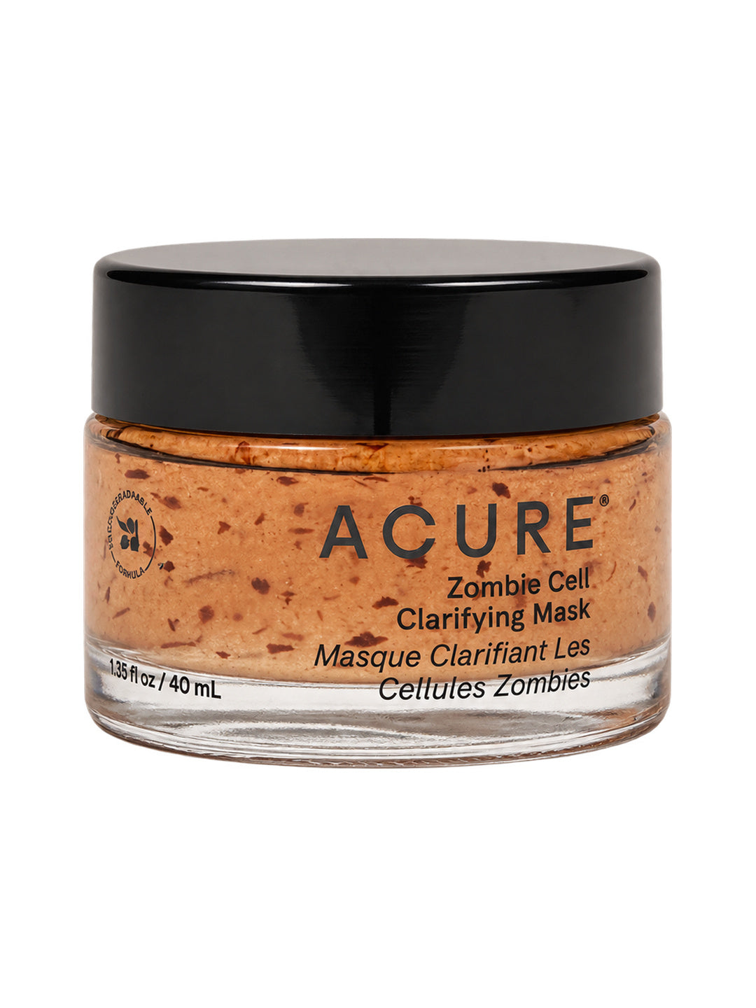 Acure Zombie Cell Clarifying Mask 40ml front image matched exactly to the supplied tubs PSD