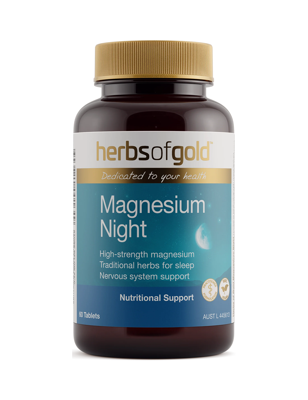 Herbs of Gold Magnesium Night 60 tablets bottle