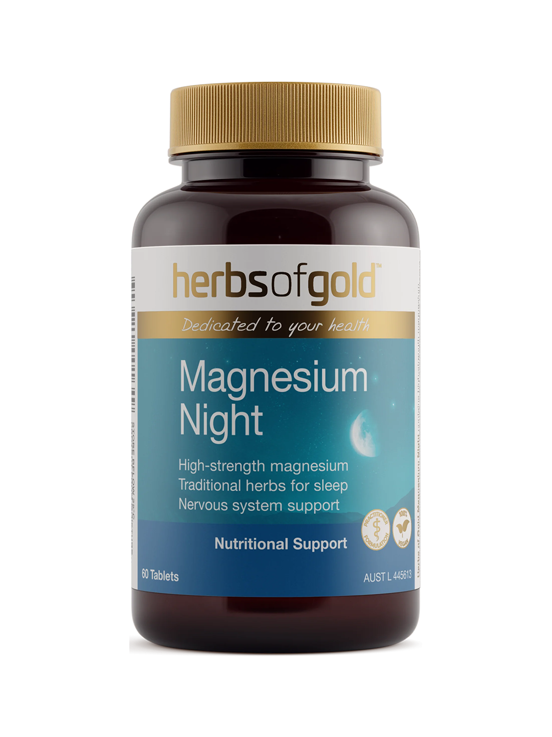 Herbs of Gold Magnesium Night 60 tablets bottle