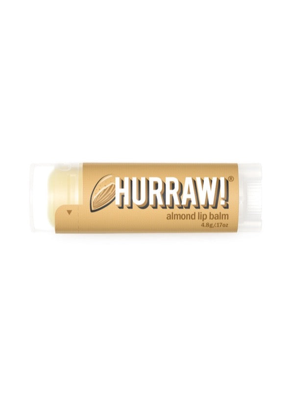 Overhead view of Hurraw! Organic Lip Balm - Almond 4.8g