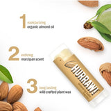 Ingredients and product information for Hurraw! Organic Lip Balm - Almond 4.8g