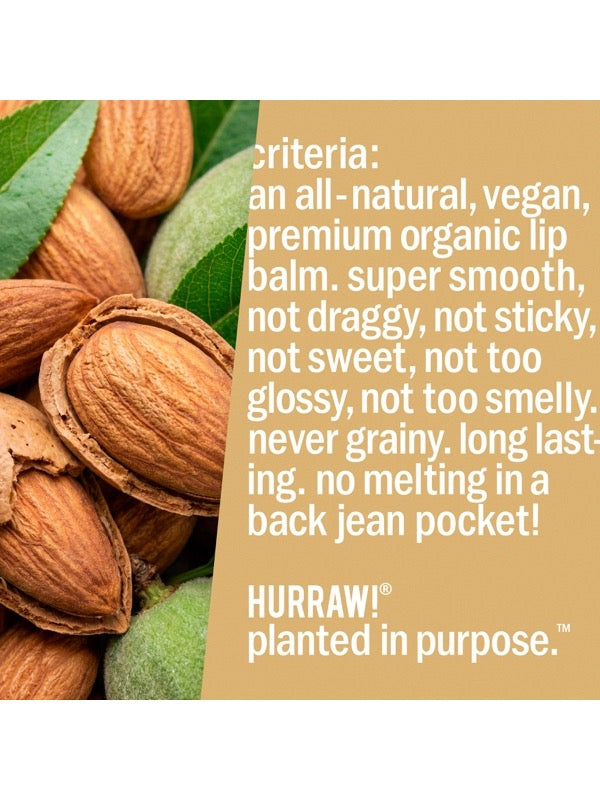 Product standards and certifications for Hurraw! Organic Lip Balm - Almond 4.8g