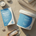 Amazing You Daily Magnesium Flakes styled with bath accessories