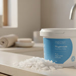 Amazing You Daily Magnesium Flakes beside a bath