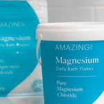 Amazing You Daily Magnesium Flakes pack and tub