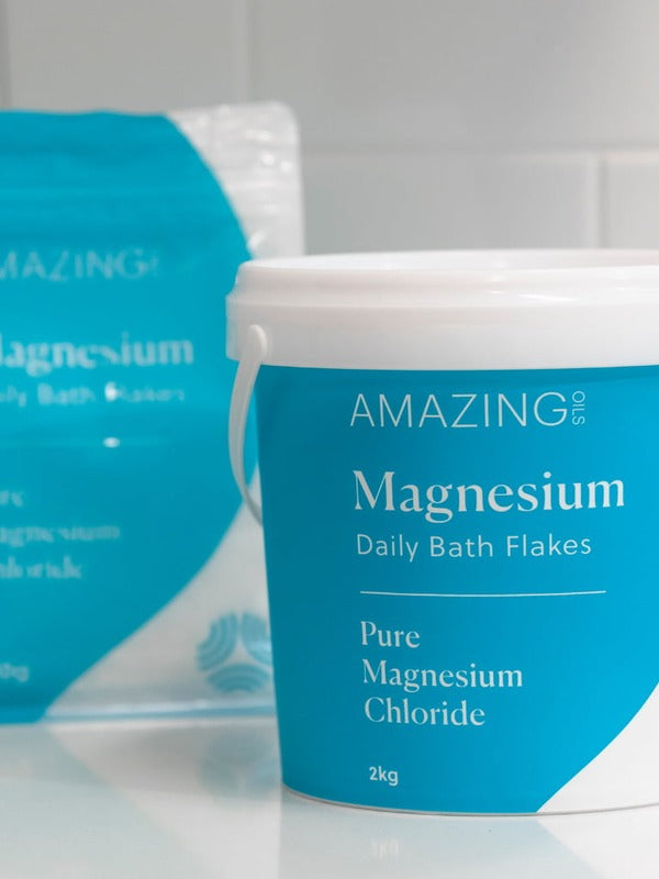 Amazing You Daily Magnesium Flakes pack and tub