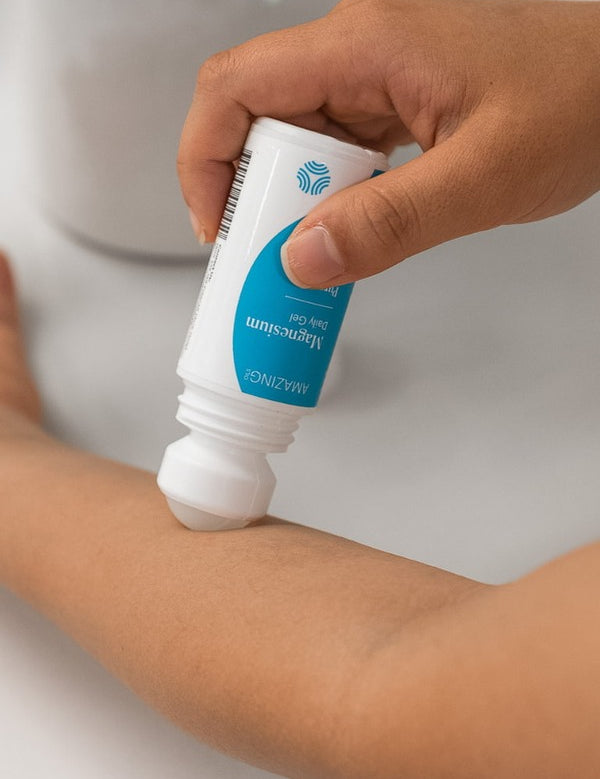 Amazing You Daily Magnesium Gel applied to an arm