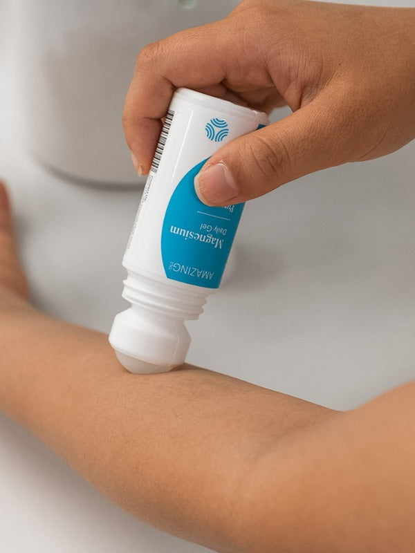 Amazing You Daily Magnesium Gel applied to an arm