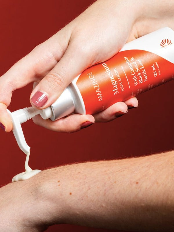 Amazing You Joint Magnesium Lotion applied to an arm