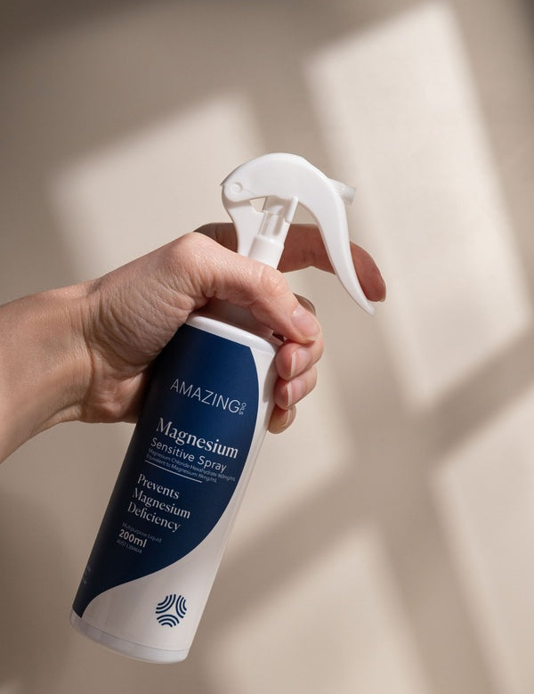Amazing You Sensitive Magnesium Spray held in hand