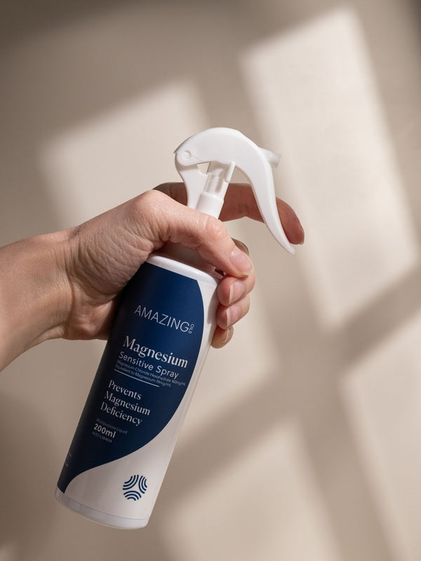 Amazing You Sensitive Magnesium Spray held in hand