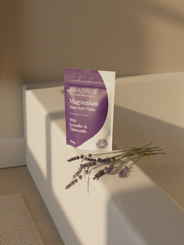 Amazing You Sleep Magnesium Flakes beside a bath