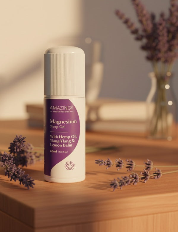 Amazing You Sleep Magnesium Gel in a bedroom setting