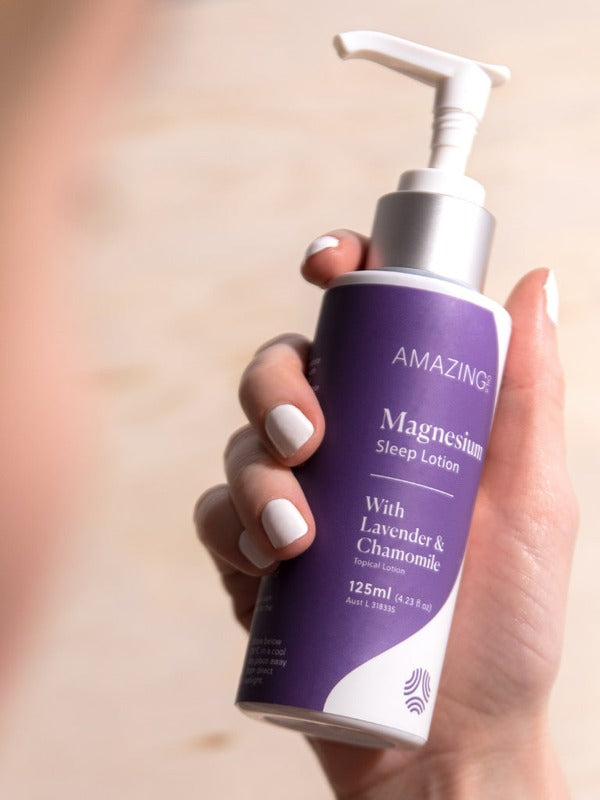 Amazing You Sleep Magnesium Lotion bottle detail