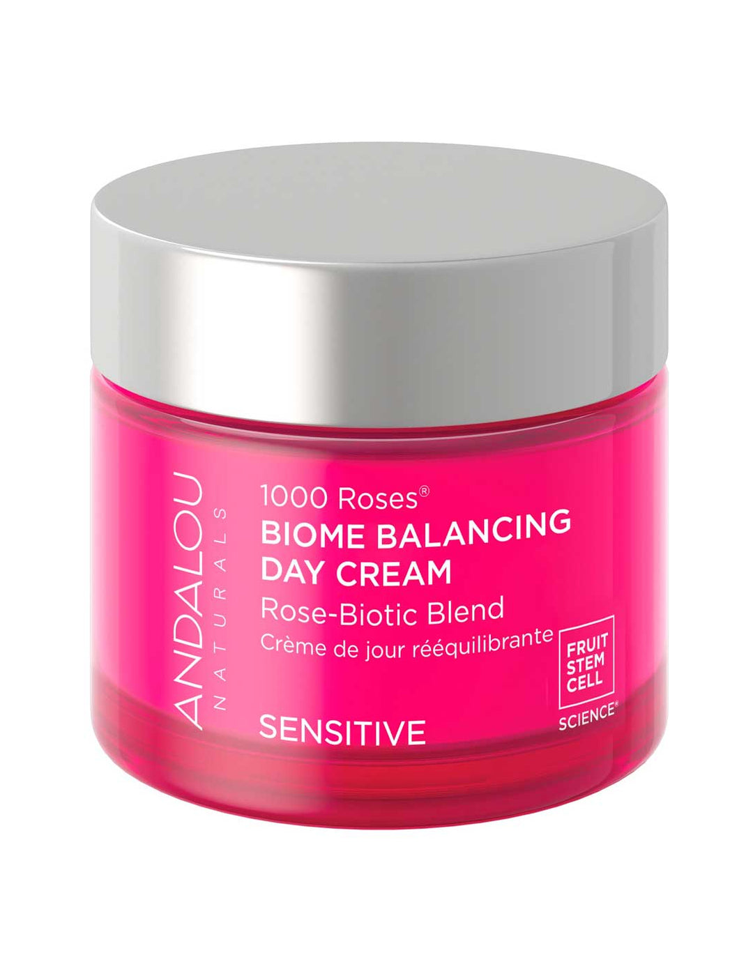 Andalou 1000 Roses Biome Balancing Day Cream 50g front product image on white background