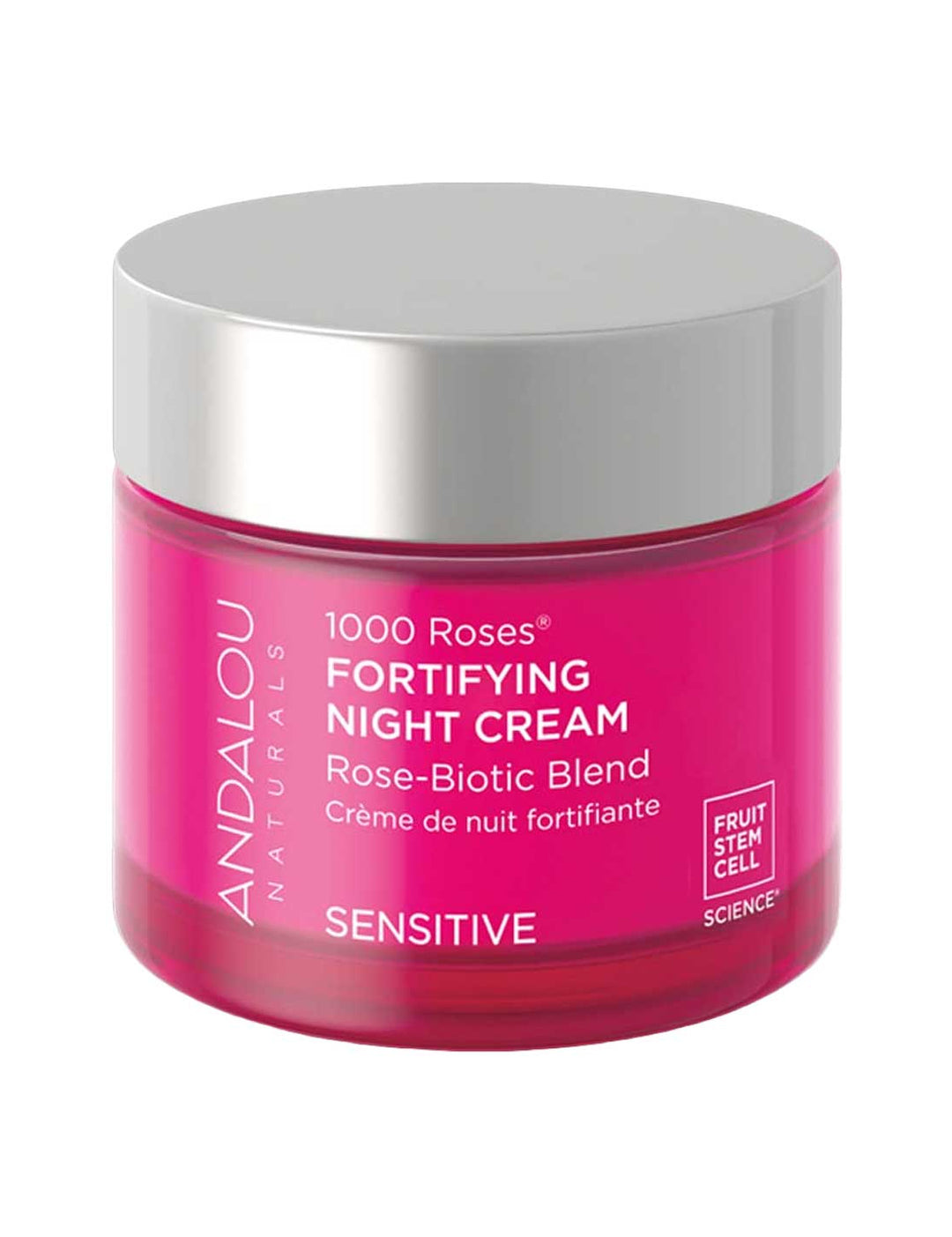 Andalou 1000 Roses Fortifying Night Cream 50g front product image on white background