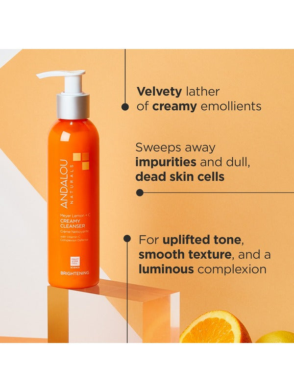 Andalou Meyer Lemon Vitamin C Creamy Cleanser benefits