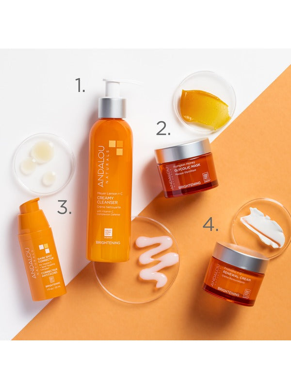 Andalou Meyer Lemon Cleanser brightening skincare routine