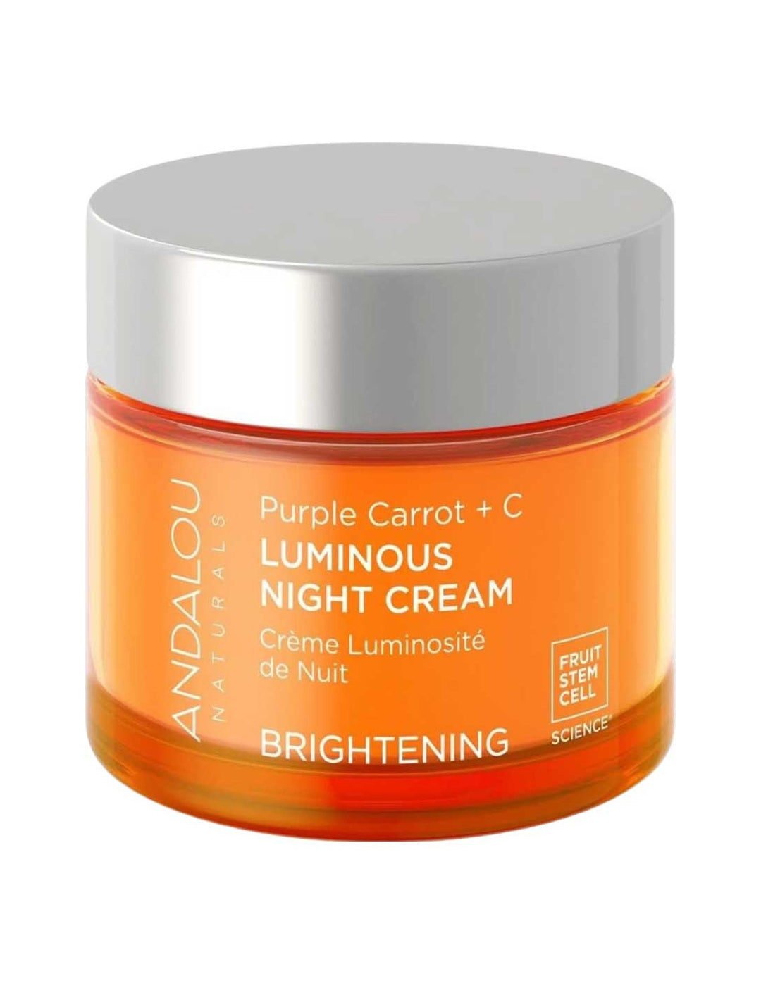 Andalou Purple Carrot and Vitamin C Luminous Night Cream 50g front product image on white background