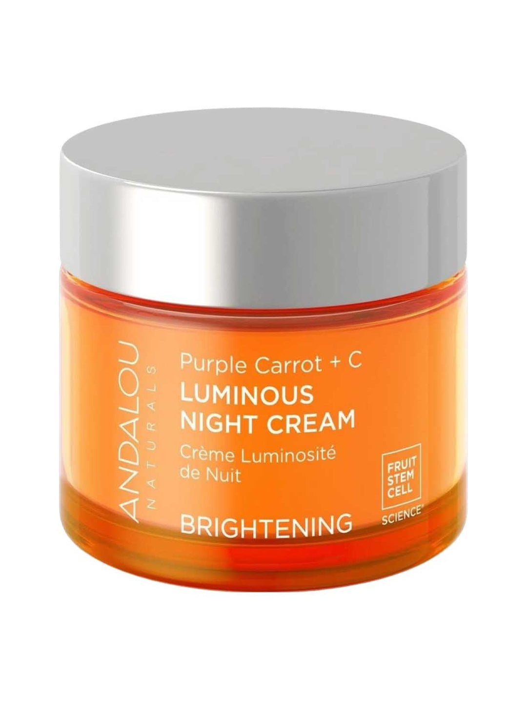 Andalou Purple Carrot and Vitamin C Luminous Night Cream 50g front product image on white background