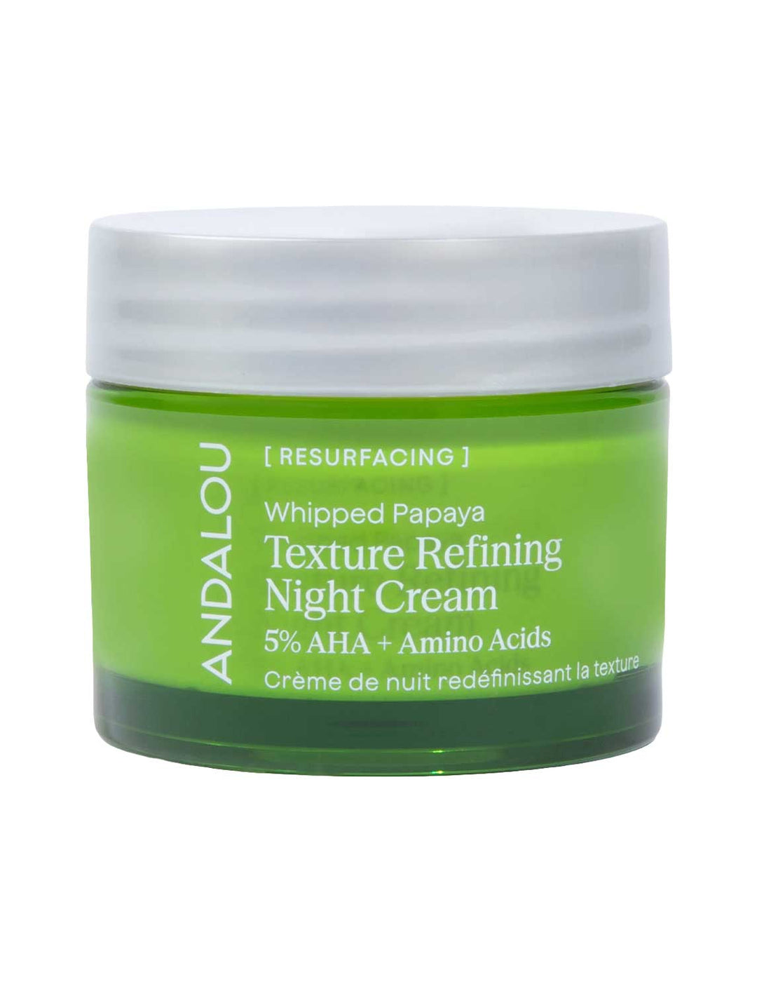 Andalou Resurfacing Texture Refining Night Cream 50g front product image on white background