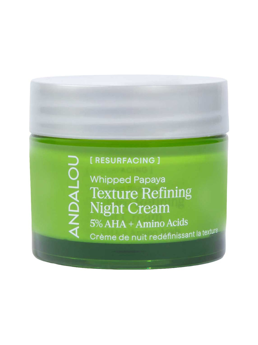 Andalou Resurfacing Texture Refining Night Cream 50g front product image on white background