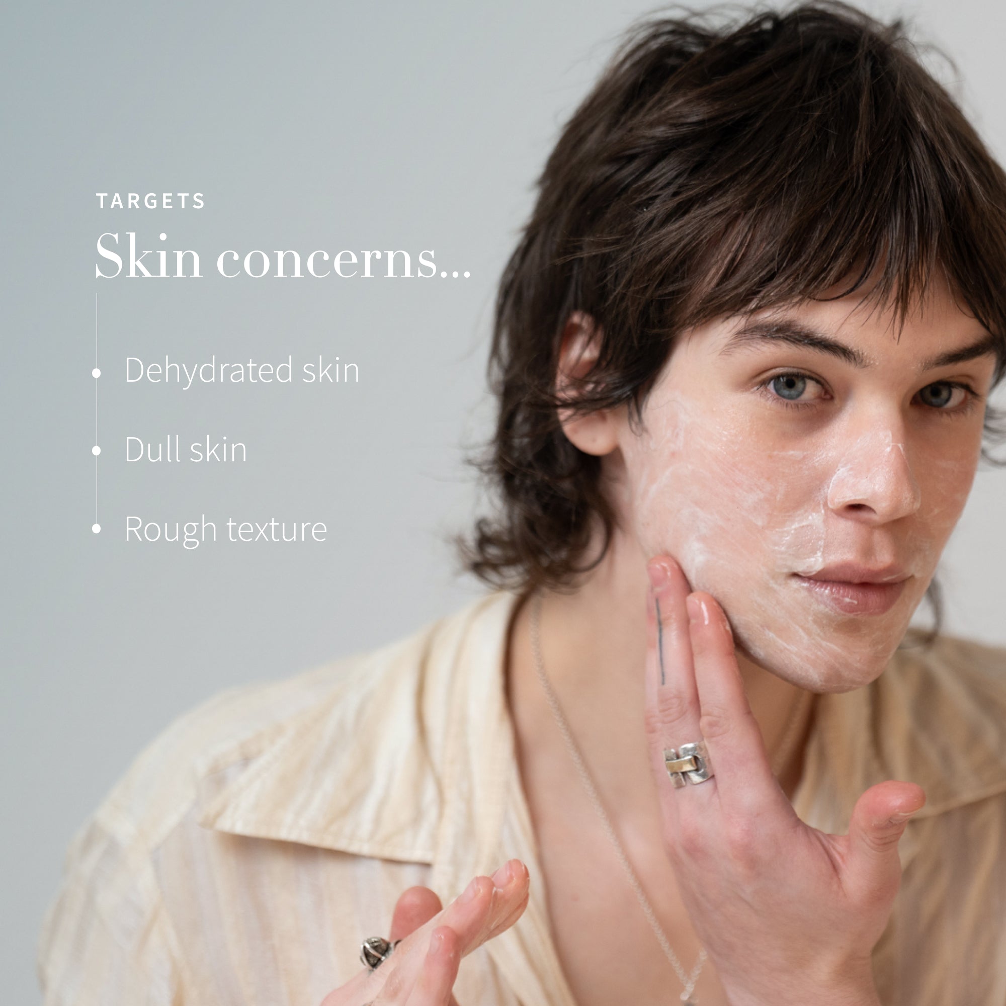 Antipodes Purity Glass Skin Facial Polish being applied to the face