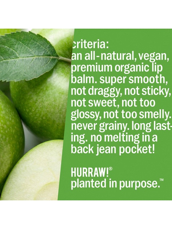 Product standards and certifications for Hurraw! Organic Lip Balm - Apple 4.8g
