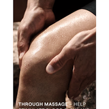 Massage being applied to the leg to help stimulate blood flow and relax muscles