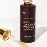 Dropper of Vanessa Megan Auric 24k Gold and Wild Herb Radiance Serum